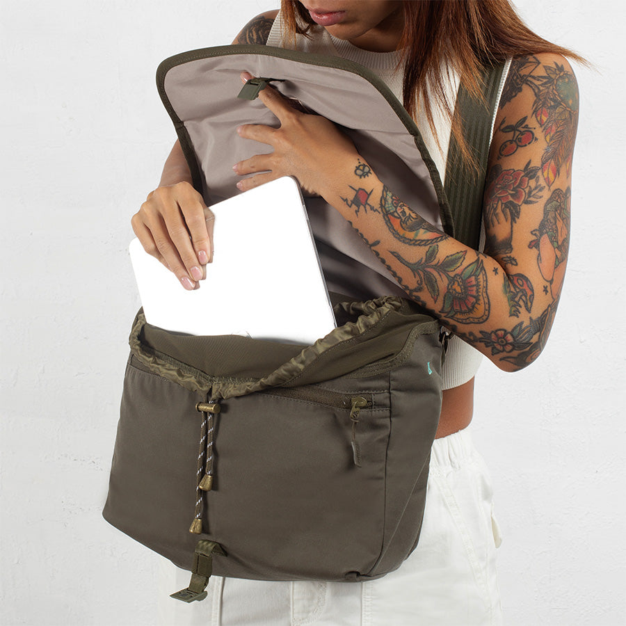 Covert Green Waxed Canvas